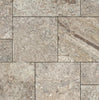 Silver (Gray) Travertine Versailles Pattern 3 cm Paver Tumbled - SurfacesGalore