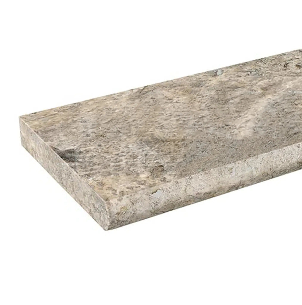 Silver Travertine 12X24 Pool - Coping Tumbled - SurfacesGalore3 cm