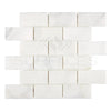 Snow White 2X4 Brick Marble Mosaic Polished