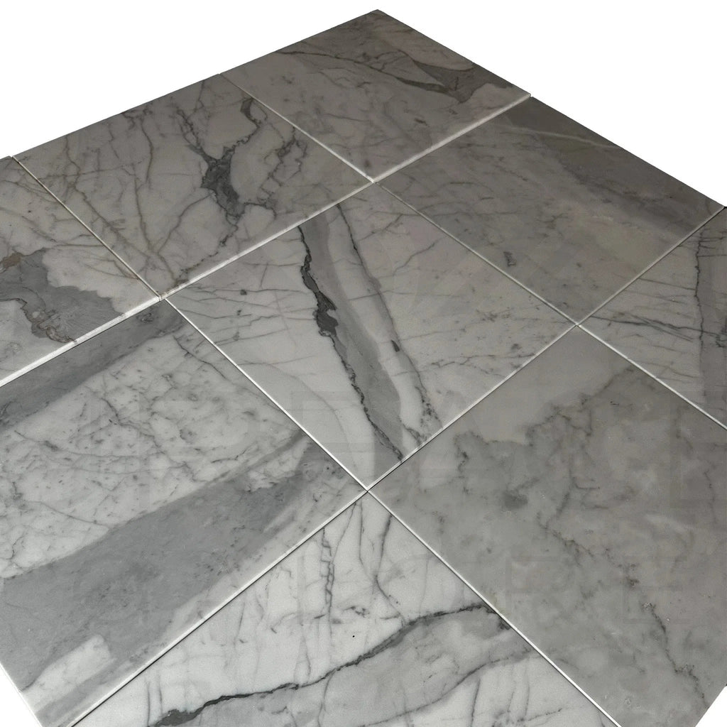 Statuarietto Madley / White 12X12 Polished Marble Tile 300 Sq.Ft. $7.49/Sq.Ft.