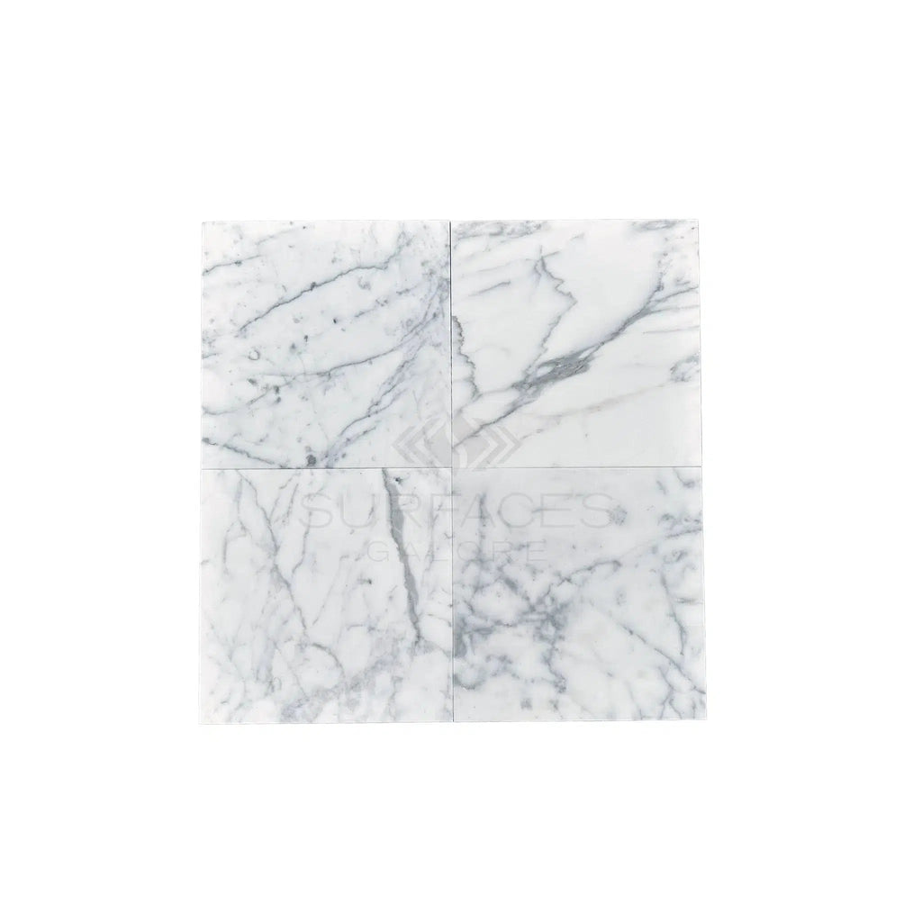 Statuary-Statuario White 12X12 Italian Marble Polished-Honed