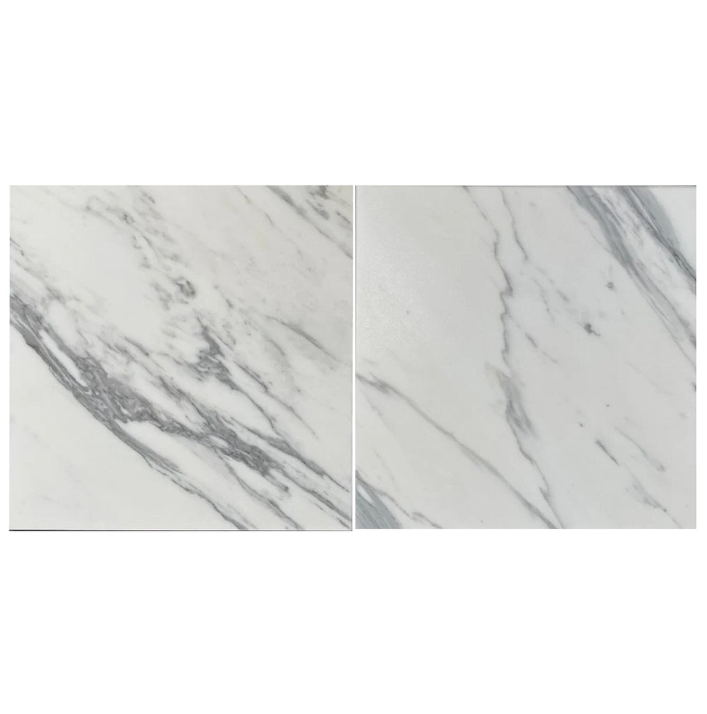 Statuary-Statuario White 12X24 Italian Marble Polished-Honed