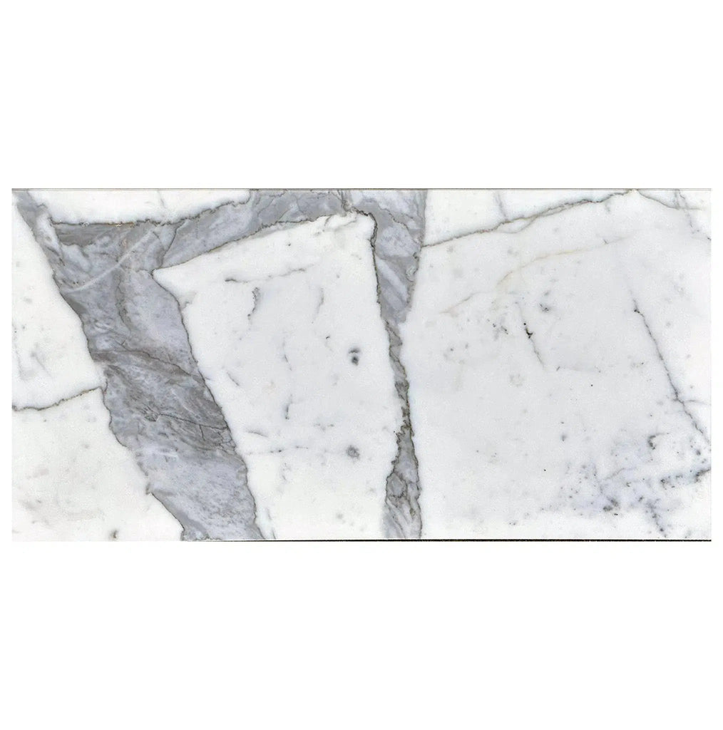 Statuary-Statuario White 12X24 Italian Marble Polished-Honed