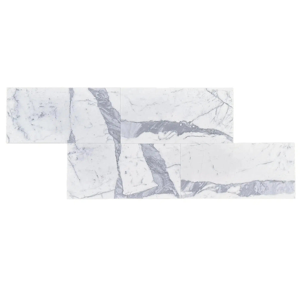 Statuary-Statuario White 12X24 Italian Marble Polished-Honed