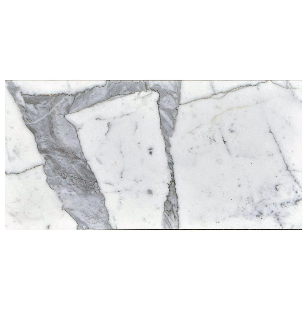 Statuary - Statuario White 3X6 Premium Italian Marble Polished - Honed - SurfacesGalorePolished