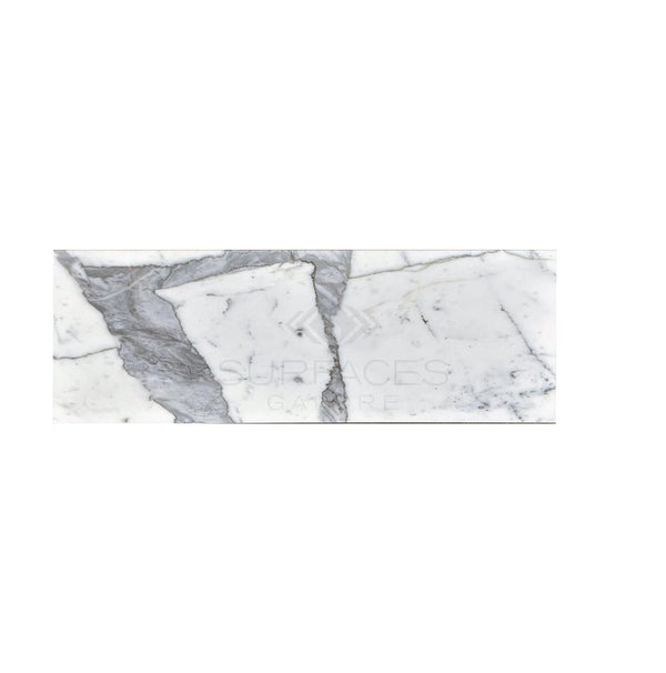 Statuary - Statuario White 4X12 Premium Italian Marble Polished - Honed - SurfacesGalorePolished