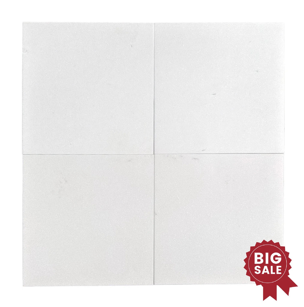 Thassos (Greek)White Marble (Snow White) Standart Quality 12X12 Honed Tile 110 Sq.Ft. - Discounted, Marble/Travertine Clearance Sale - SurfacesGalore