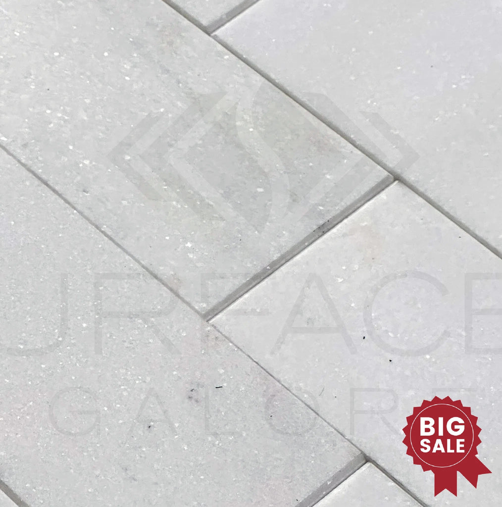 Thassos (Greek)White Marble (Snow White) Standart Quality 3X6 Polished Tile 120 Sq.Ft. - Discounted, Marble/Travertine Clearance Sale - SurfacesGalore