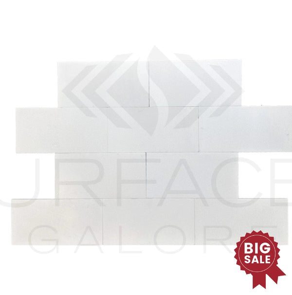 Thassos (Greek)White Marble (Snow White) Standart Quality 3X6 Polished Tile 120 Sq.Ft. - Discounted, Marble/Travertine Clearance Sale - SurfacesGalore