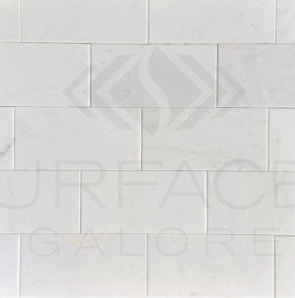 Thassos (Greek)White Marble (Snow White) Standart Quality 6X12 Honed Tile 130 Sq.Ft. $10.38/Sq.Ft.