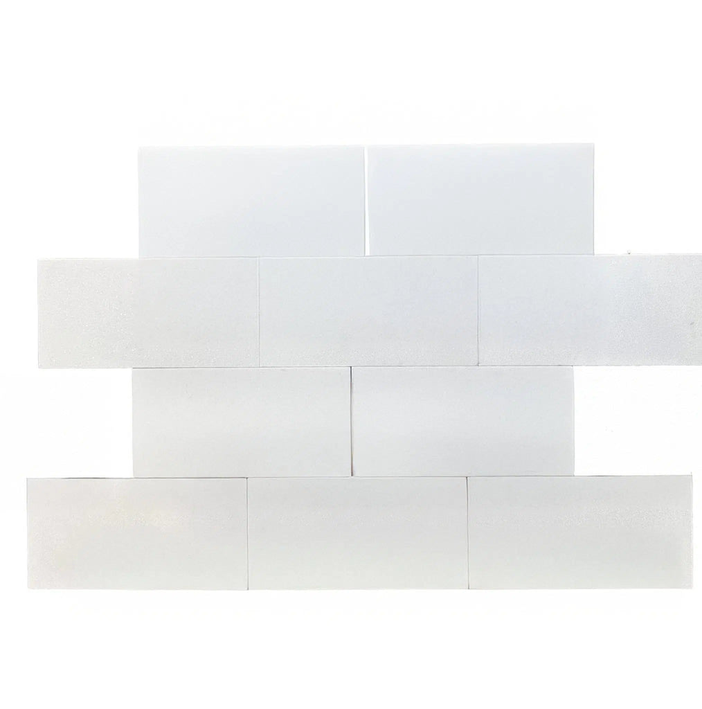 Thassos (Greek)White Marble (Snow White) Standart Quality 6X12 Honed Tile 130 Sq.Ft. $10.38/Sq.Ft.