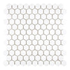 Thassos White 1" Hexagon Mosaic Marble Polished-Honed