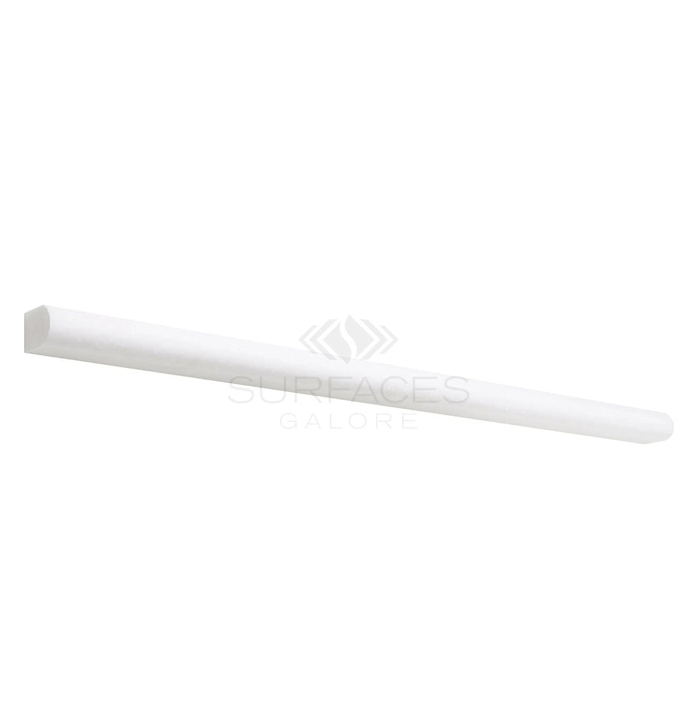 Thassos White 1/2X12 Pencil Liner Marble Polished-Honed