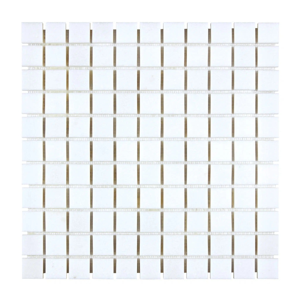 Thassos White 1X1 Mosaic Marble Polished-Honed