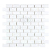 Thassos White 1X2 Brick Mosaic Marble Polished-Honed