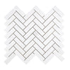 Thassos White 1X3 Herringbone Mosaic Marble Polished-Honed