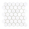 Thassos White 2" Hexagon Mosaic Marble Polished-Honed