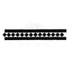 Thassos White 2X12 BIAS Border (w/ Black) Marble Polished-Honed