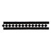 Thassos White 2X12 BIAS Border (w/ Black) Marble Polished-Honed