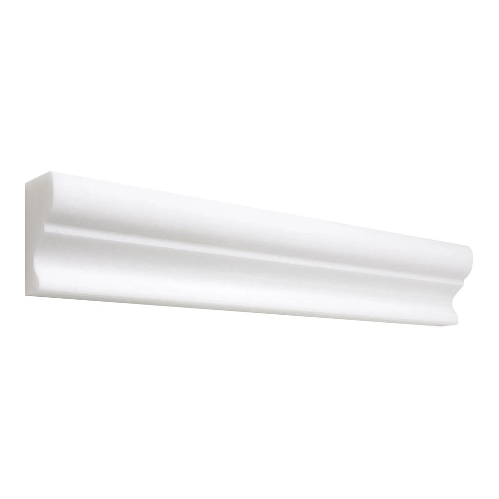 Thassos White 2X12 Crown (Mercer) Molding Marble Polished-Honed