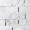 Thassos White 2X4 Brick Mosaic Marble Split-Faced