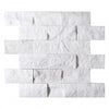 Thassos White 2X4 Brick Mosaic Marble Split-Faced