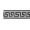 Thassos White 3 1/2X7 Greek Key Border (w/ Black) Marble Polished-Honed