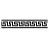 Thassos White 3 1/2X7 Greek Key Border (w/ Black) Marble Polished-Honed