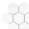 Thassos White 3" Hexagon Mosaic Marble Polished-Honed