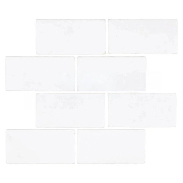 Thassos White 3X6 Marble Tumbled