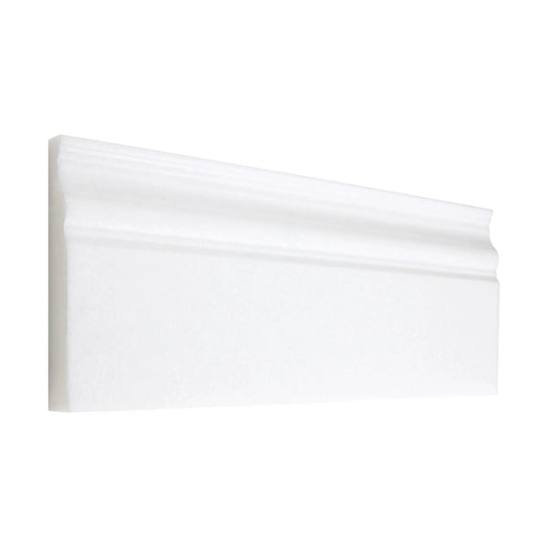 Thassos White 4 3/4X12 Baseboard Trim Marble Polished-Honed