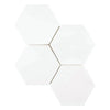 Thassos White 5" Hexagon Mosaic Marble Polished-Honed