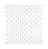 Thassos White 5/8X1 1/4 Mini-Brick Mosaic Marble Polished-Honed