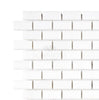 Thassos White 5/8X1 1/4 Mini-Brick Mosaic Marble Polished-Honed