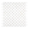 Thassos White 5/8X1 1/4 Mini-Brick Mosaic Marble Polished-Honed