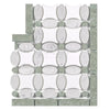 Thassos White Florida Flower Border CORNER (Ming-Green) Marble Polished-Honed