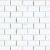 Thassos White (Greek) 1X2 Brick Mosaic Marble Polished-Honed