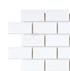 Thassos White (Greek) 1X2 Brick Mosaic Marble Polished-Honed