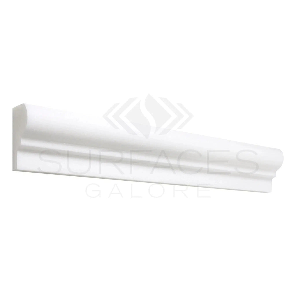 Thassos White (Greek) 2X12 OG - 1 (Single - Step Chair Rail Trim) Marble Polished - Honed - SurfacesGalorePolished