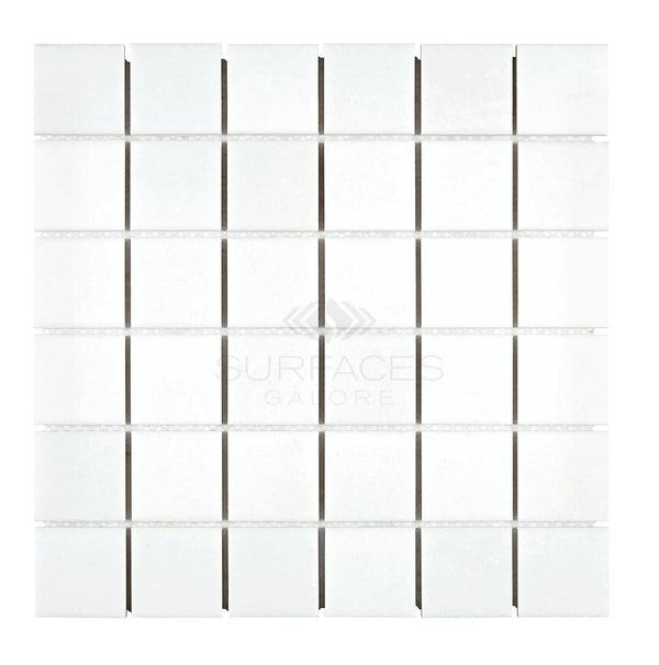 Thassos White (Greek) 2X2 Mosaic Marble Polished-Honed