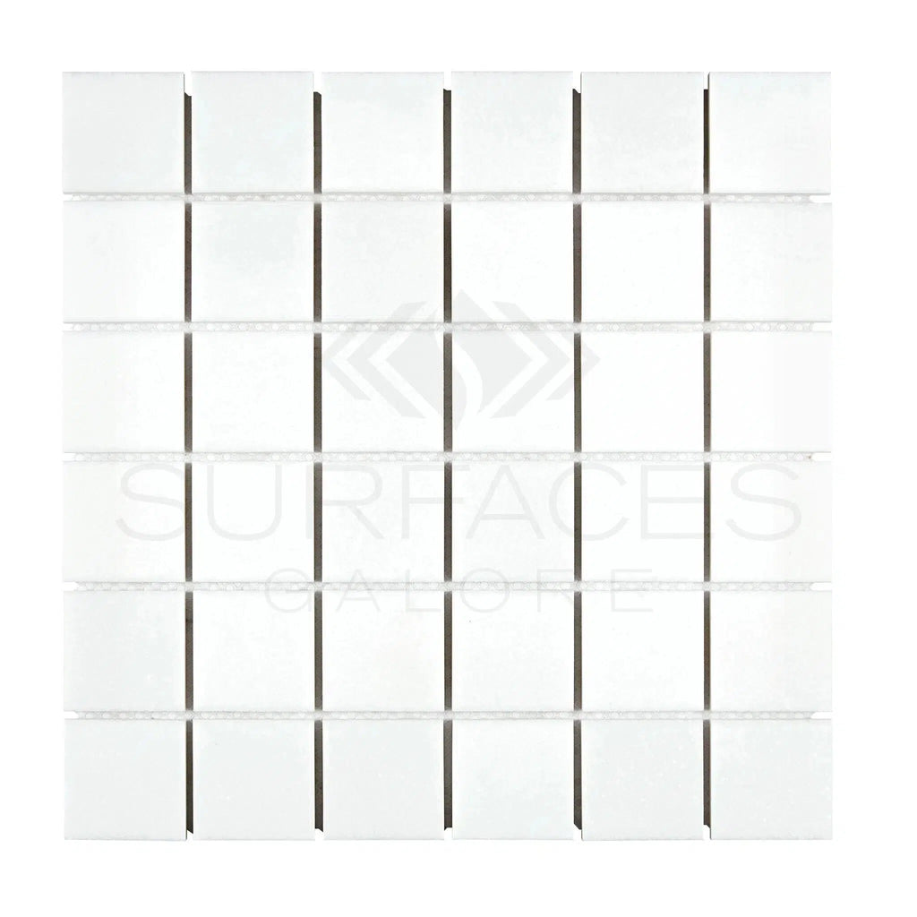 Thassos White (Greek) 2X2 Mosaic Marble Polished - Honed - SurfacesGalorePolished