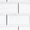 Thassos White (Greek) 2x4 Deep-Beveled Brick Mosaic Marble Polished-Honed tiles from SurfacesGalore create a luxurious look reminiscent of Thassos White Marble.