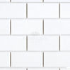 Thassos White (Greek) 2X4 Straight-Edged Brick Mosaic Marble Polished-Honed