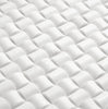 Thassos White (Greek) 3-D Small-Bread Mosaic Marble Polished-Honed features a luxurious and modern woven design, making it perfect for SurfacesGalore.