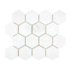 Thassos White (Greek) 3X3 Hexagon Mosaic Marble Polished - Honed - SurfacesGalorePolished