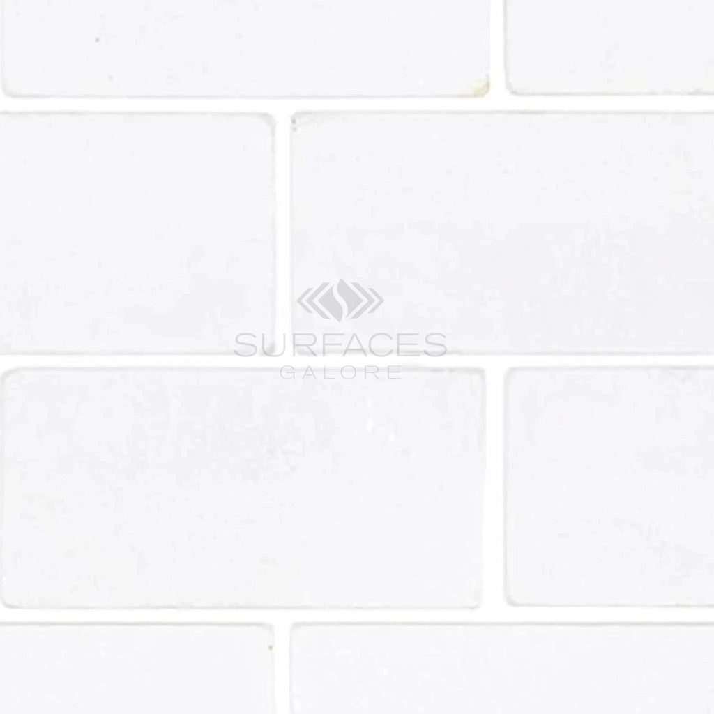 Thassos White (Greek) 3X6 Marble Tumbled - SurfacesGalore