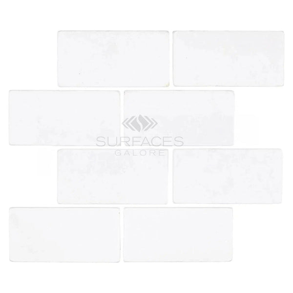 Thassos White (Greek) 3X6 Marble Tumbled - SurfacesGalore