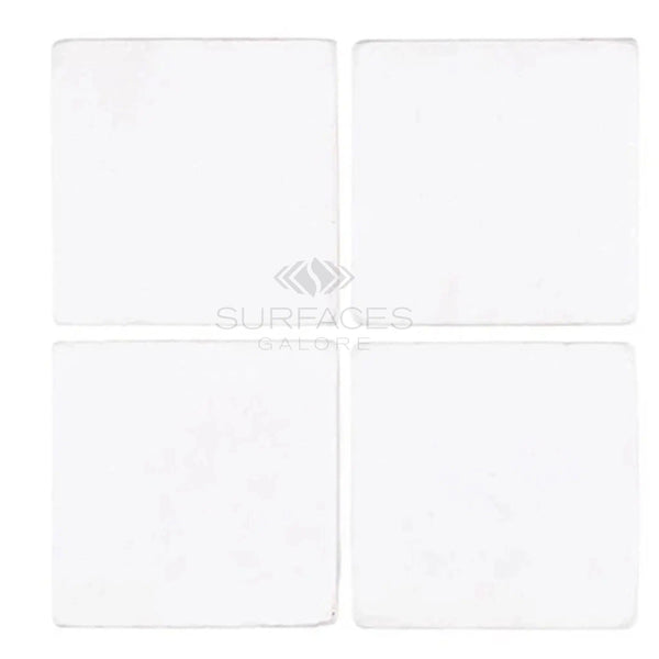 Thassos White (Greek) 4X4 Marble Tumbled - SurfacesGalore