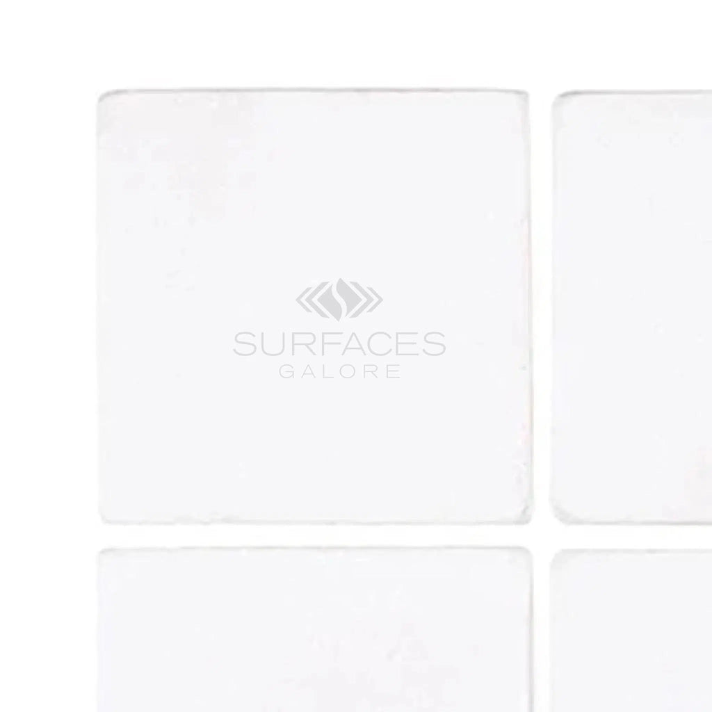 Thassos White (Greek) 4X4 Marble Tumbled - SurfacesGalore