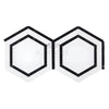 Thassos White (Greek) 5X5 Hexagon Combination w/Black Mosaic Marble Polished - Honed - SurfacesGalorePolished